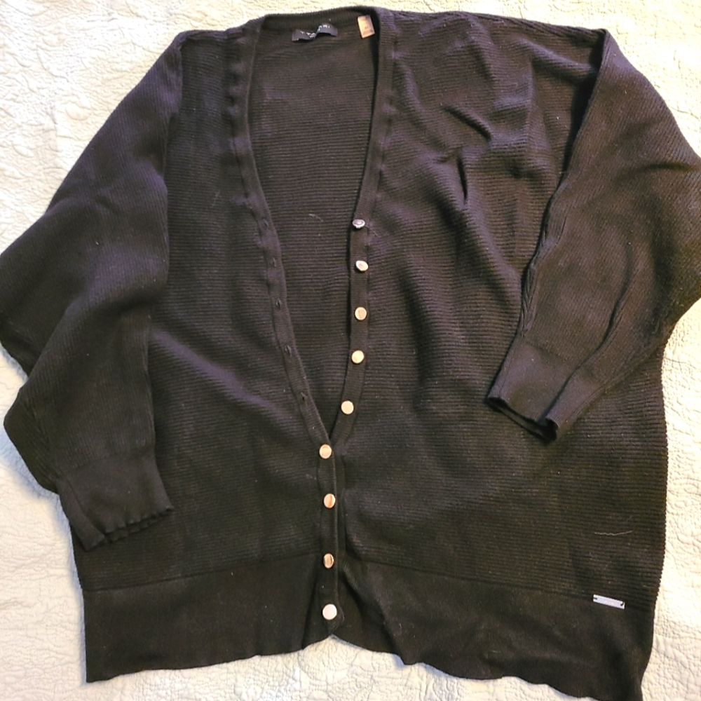 T Tahari Black Cardigan 3X